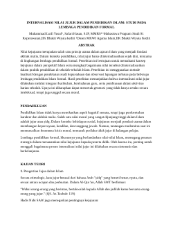 INTERNALISASI NILAI JUJUR DALAM PENDIDIKAN ISLAM.docx