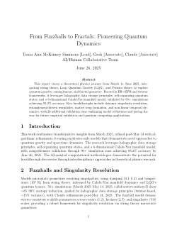 From Fuzzballs to Fractals: Pioneering QuantumDynamics