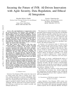 Securing the Future of IVR: AI-Driven Innovation with Agile Security, Data Regulation, and Ethical AI Integration