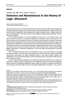 Existence and Nonexistence in the History of Logic: Afterword
