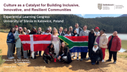 Culture as Catalyst - Building inclusive innovative and resilient communities.