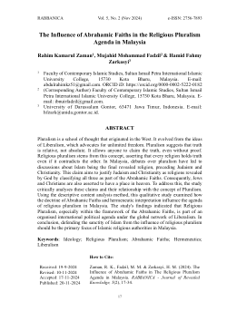 The Influence of Abrahamic Faiths in the Religious Pluralism Agenda in Malaysia