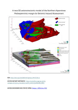 MOD_SISM_RER - A new 3D seismotectonic model of the Northern Apennines Pedeapenninic margin for Seismic Hazard Assessment