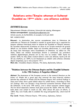 Relations entre l'Empire ottoman et Sultanat Ouaddaï au 19ème siècle : une alliance oubliée.pdf
