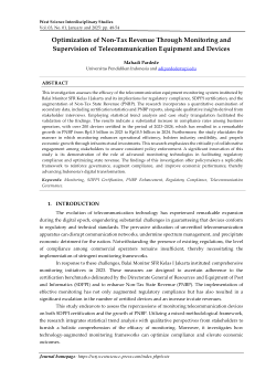 Optimization of Non-Tax Revenue Through Monitoring and Supervision of Telecommunication Equipment and Devices