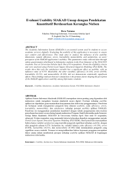 Evaluasi Usability SIAKAD Unsap dengan Pendekatan Kuantitatif Berdasarkan Kerangka Nielsen