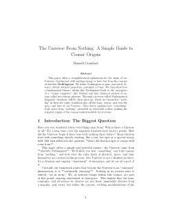 <b><i>The Emergence of the Universe from Absolute Nothingness</i></b>
