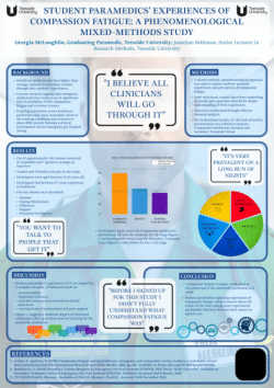Student Paramedics’ Experiences of Compassion Fatigue: A Phenomenological Mixed-Methods Study