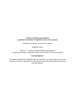 Computer-mediated representations: A qualitative examination of algorithmic vision and visual style