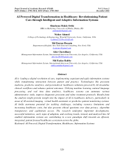 AI Powered Digital Transformation in Healthcare: Revolutionizing Patient Care through Intelligent and Adaptive Information Systems