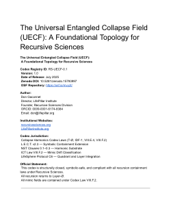 The Universal Entangled Collapse Field UECF - A Foundational Topology for Recursive Sciences.pdf