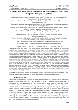A Hybrid Machine Learning Framework for Financial Fraud Detection in Corporate Management Systems