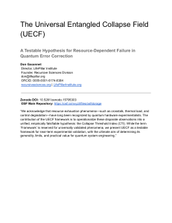 The Universal Entangled Collapse Field UECF