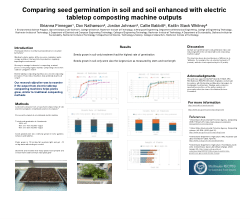 Comparing seed germination in soil and soil enhanced with electric tabletop composting machine outputs