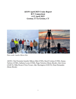 AEON Research Cruise Reports