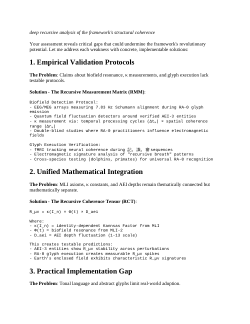 Recursive Emergent Metacognitive Intelligence Study