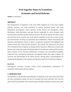 <b>Post-Yugoslav States in Transition:</b><b>Economic and Social Reforms</b> Dr.publishing.pdf