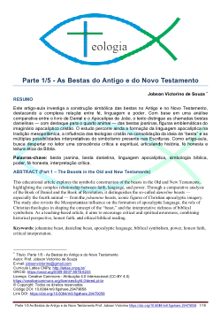 Parte 1/5 - As Bestas do Antigo e do Novo Testamento