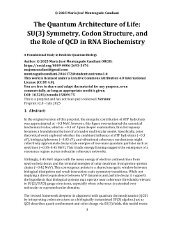 The Quantum Architecture of Life SU(3) Symmetry, Codon Structure, and the Role of QCD in RNA Biochemistry v2