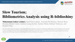 Slow Tourism: Bibliometrics Analysis using R-biblioshiny