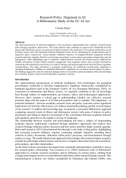 Research-Policy Alignment in AI: A Bibliometric Study of the EU AI Act