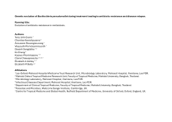 Evans 2025 Genetic evolution of <i>Burkholderia pseudomallei</i> during treatment leading to antibiotic resistance and disease relapse – a case report. Supplemental File