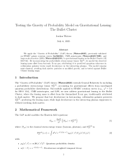 Gravity of Probability IV: Testing the Gravity of Probability Model on Gravitational Lensing in the Bullet Cluster