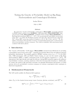 Gravity of Probability V: Testing the Gravity of Probability Model on Big Bang Nucleosynthesis and Cosmological Evolution
