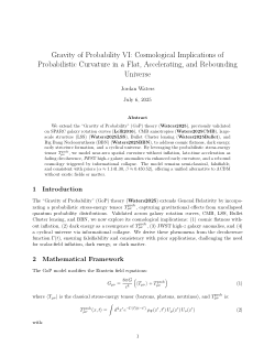 Gravity of Probability VI: Cosmological Implications of Probabilistic Curvature in a Flat, Accelerating, and Rebounding Universe