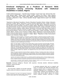 Emotional    Intelligence    as    a    Predictor    of    Research    Skills Acquisition     Among     University     Students     with     Intellectual Disabilities in Calabar, Nigeria.pdf