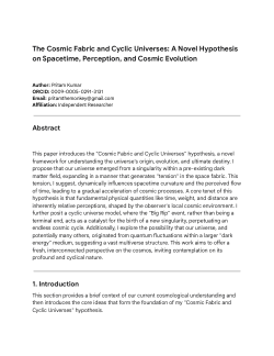 The Cosmic Fabric and Cyclic Universes: A Novel Hypothesis on Spacetime, Perception, and Cosmic Evolution