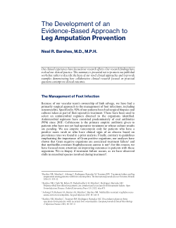 The Development of an Evidence-Based Approach to Leg Amputation Prevention