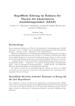 Die Theorie der Lokalrelativen Ausdehnungseinheit (LRAE): Struktur, Zeit, Kausalität und das Universum als zyklischer Prozess