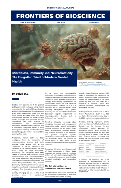 Microbiota, Immunity and Neuroplasticity - The Forgotten Triad of Modern Mental Health