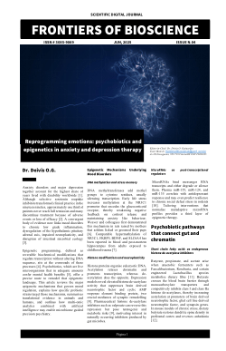 <b>Reprogramming emotions: psychobiotics and epigenetics in anxiety and depression therapy</b>