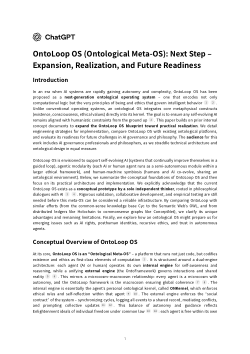 OntoLoop OS: Integrated and Expanded Edition — Ontological Operating Systems for Self-Evolving AI and Ethical Digital Societies