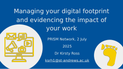 PRISM Network: Managing your digital footprint