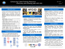 Enhancing CyberTraining Resource Discovery and Sharing with HPC-ED, NSF Award No. 2320977, R. Knepper, Cornell