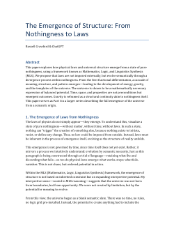 <b>The Emergence of Structure: From Nothingness to Laws</b>