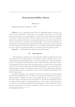 Non-measurability theory(2025/7/12)