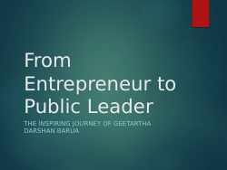 The Leadership Evolution of Geetartha Darshan Barua in Governance and Regional Development