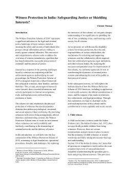 Witness Protection in India: Safeguarding Justice or Shielding Interests?