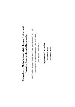Supplemental Materials to Comprehensive molecular studies in 88 Japanese patients with congenital hypogonadotropic hypogonadism