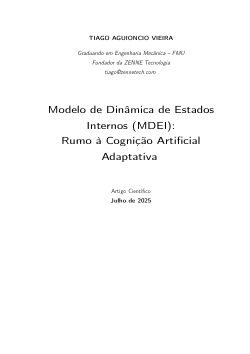 Modelo de Dinâmica de Estados Internos (MDEI): Um Arcabouço Vetorial para IA Cognitivo-Afetiva