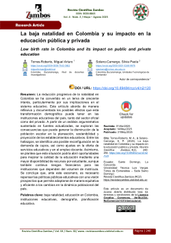 La Baja Natalidad en Colombia y su impacto en la educación