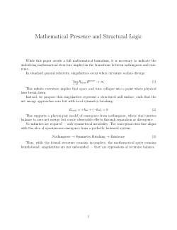 <b>A Foundational Cosmological Framework: Exploring Universal Emergence from Absolute Nothingness</b>