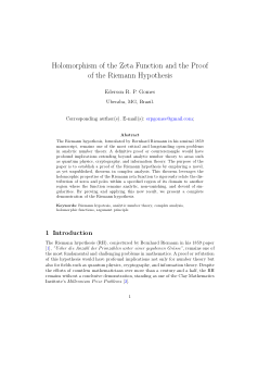 Holomorphism of the Zeta Function and the Proof of the Riemann Hypothesis