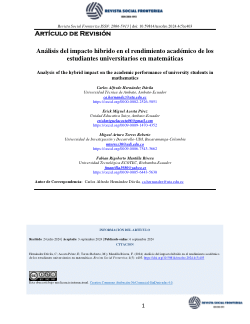 Análisis del impacto hibrido en el rendimiento académico de los estudiantes universitarios en matemáticas