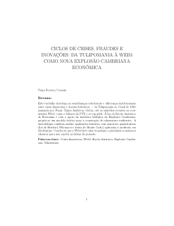 <b>CICLOS DE CRISES, FRAUDES E INOVAÇÕES: DA TULIPOMANIA À WEB3COMO NOVA EXPLOSÃO CAMBRIANA ECONÔMICA</b>