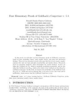 Four Elementary Proofs of Goldbach's Conjecture v. 5.3